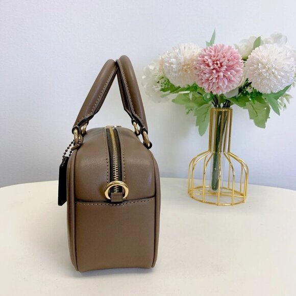 Coach CT776 Satchel Crossbody Bag in Im/Dark Stone - Picture 4 of 10